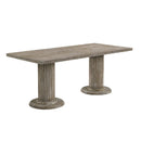 Gabrian Dining Table, Reclaimed Gray Finish Acme