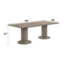 Gabrian Dining Table, Reclaimed Gray Finish Acme