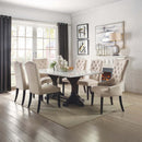 Gerardo Dining Table, White Marble Top & Weathered Espresso Finish Acme