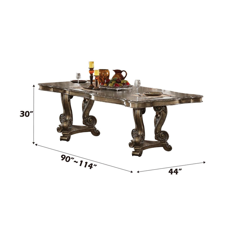Ragenardus Dining Table w/Leaf, Vintage Oak Finish Acme