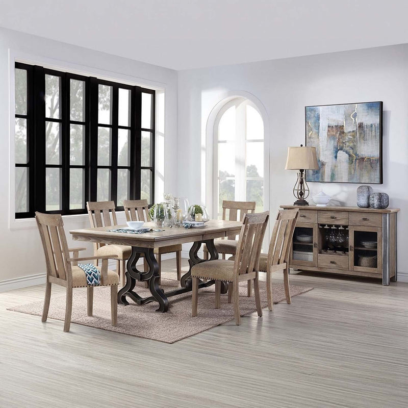 Nathaniel Dining Table, Maple Finish Acme