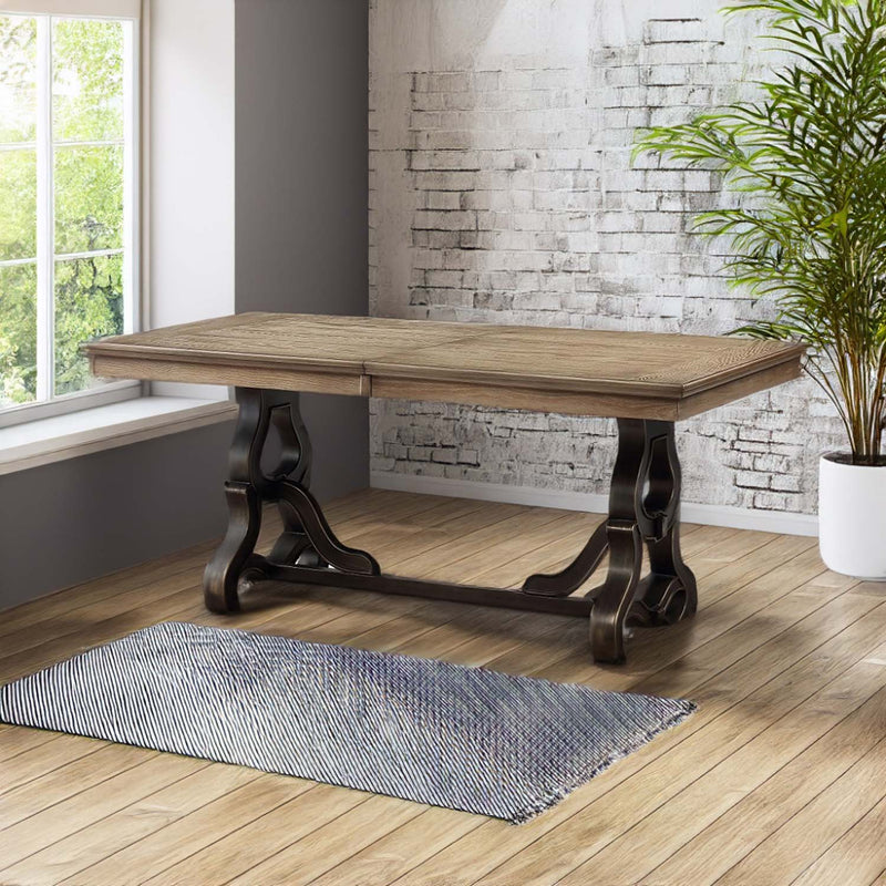Nathaniel Dining Table, Maple Finish Acme