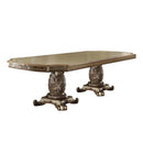 Vendome Dining Table, Gold Patina & Bone Finish Acme