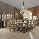 Vendome Dining Table, Gold Patina & Bone Finish Acme