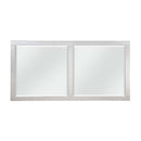 Varian Dining Table (78"L), Mirrored & Antique Platinum Finish Acme