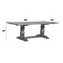 Leventis Dining Table, Weathered Gray Finish Acme