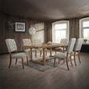 Bernard Dining Table, Weathered Oak Finish Acme