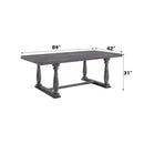 Bernard Dining Table, Weathered Gray Oak Finish Acme