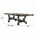 Versailles Dining Table, Antique Platinum Finish Acme