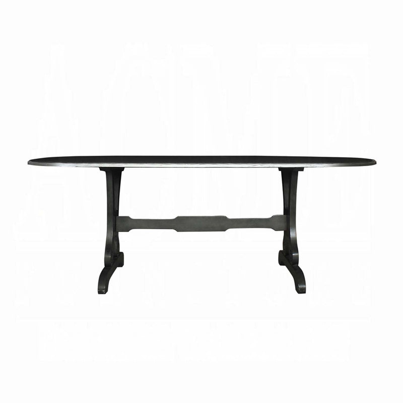 House Beatrice Dining Table, Charcoal Finish Acme