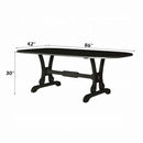 House Beatrice Dining Table, Charcoal Finish Acme