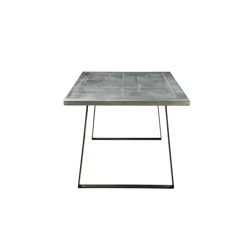 Kaylia Dining Table, Aluminum & Gunmetal Finish Acme