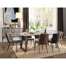 Kaylia Dining Table, Aluminum & Gunmetal Finish Acme