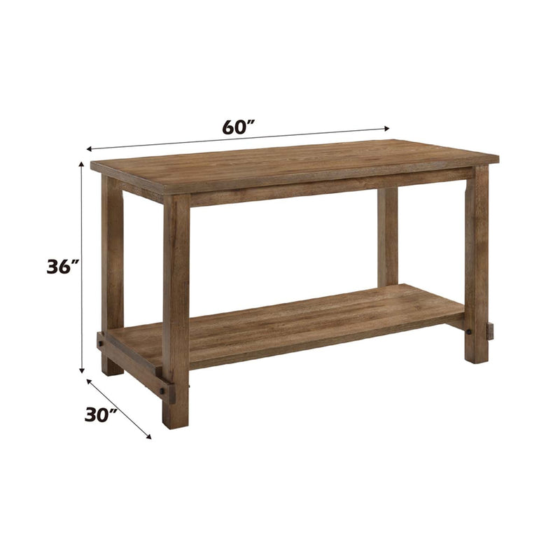 Martha II Counter Height Table, Weathered Oak Finish Acme
