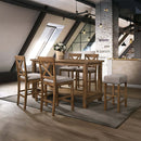 Martha II Counter Height Table, Weathered Oak Finish Acme