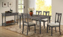 Wallace Dining Table, Weathered Gray Finish Acme