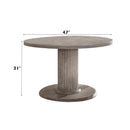 Gabrian Dining Table, Reclaimed Gray Finish Acme