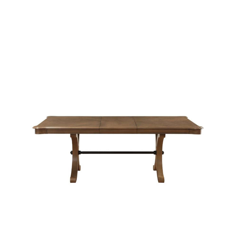 Harald Dining Table, Gray Oak Finish Acme