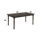 Claudia II Dining Table, Weathered Gray Finish Acme