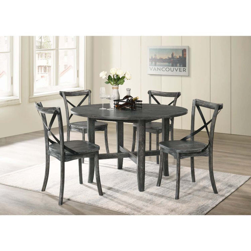 Kendric Dining Table, Rustic Gray Finish Acme
