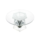 Noralie Dining Table, Mirrored & Faux Diamonds Acme