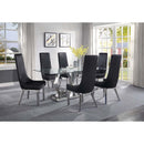 Gianna Dining Table, Clear Glass Top & Stainless Steel Acme