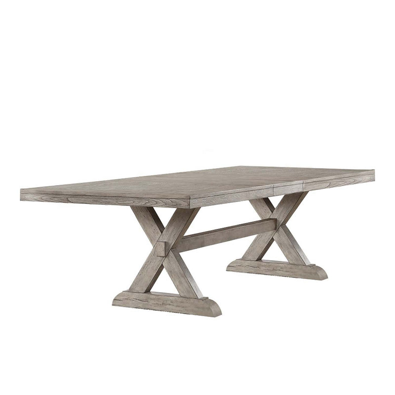 Rocky Dining Table, Gray Oak Finish Acme