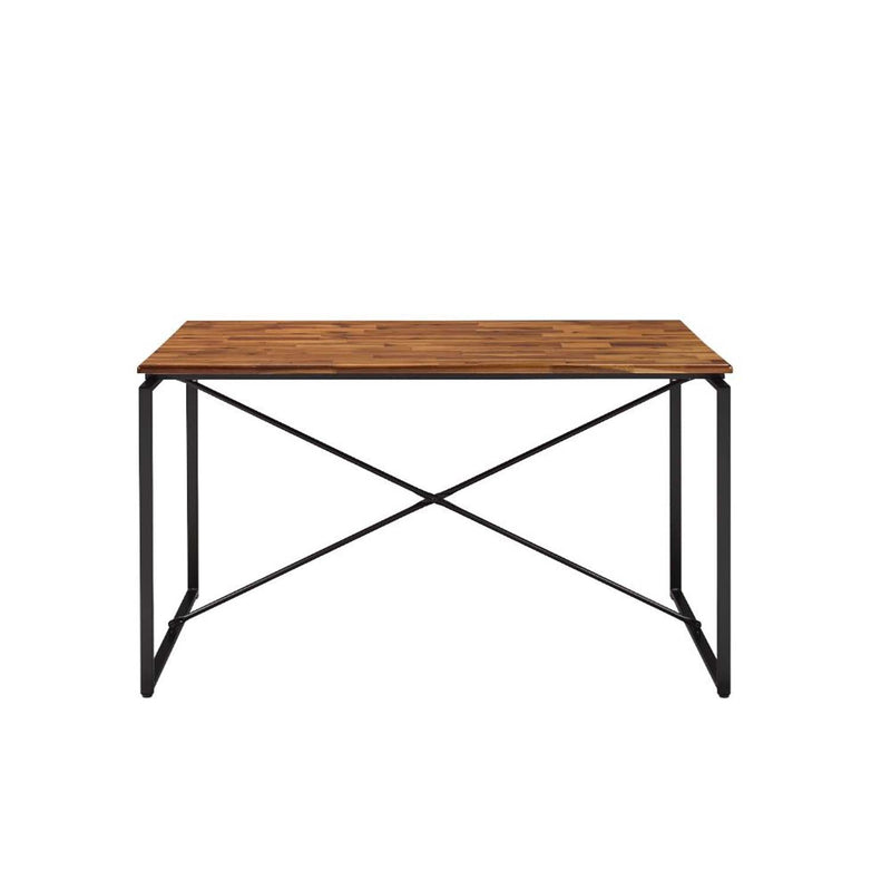 Jurgen Dining Table, Oak & Black Finish Acme