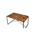 Jurgen Dining Table, Oak & Black Finish Acme