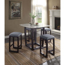 Razo Counter Height Table, Marble Top & Weathered Espresso Finish Acme