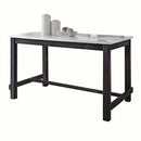 Yelena Counter Height Table, Marble Top & Weathered Espresso Finish Acme