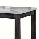 Yelena Counter Height Table, Marble Top & Weathered Espresso Finish Acme