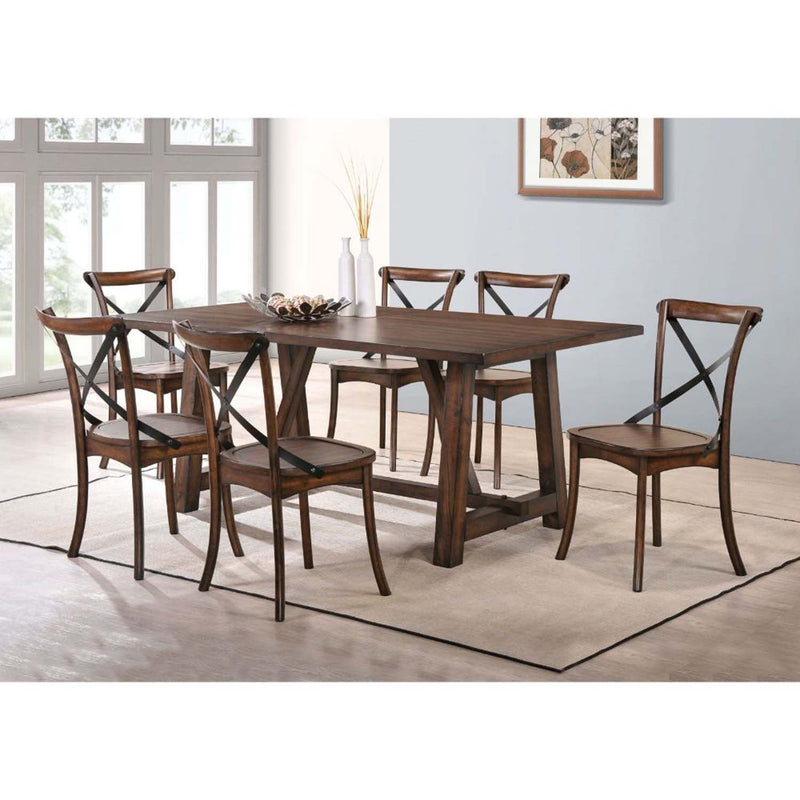 Kaelyn Dining Table, Dark Oak Finish Acme