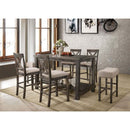 Martha II Counter Height Table, Weathered Gray Finish Acme
