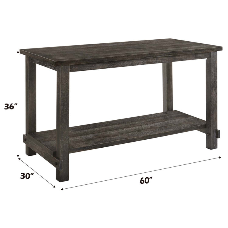 Martha II Counter Height Table, Weathered Gray Finish Acme