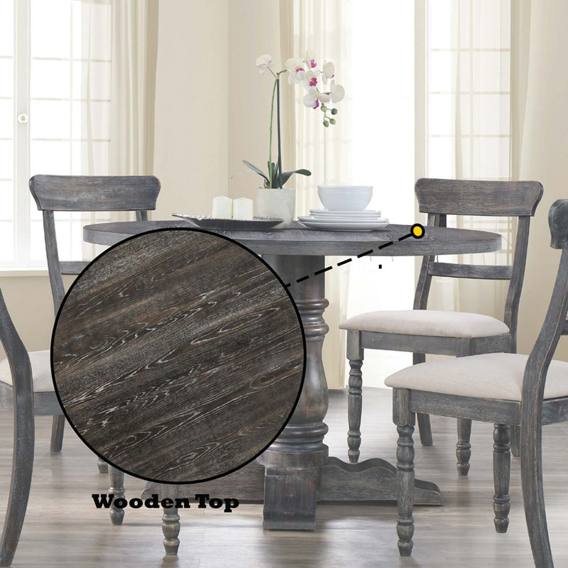 Leventis Dining Table, Weathered Gray Finish Acme