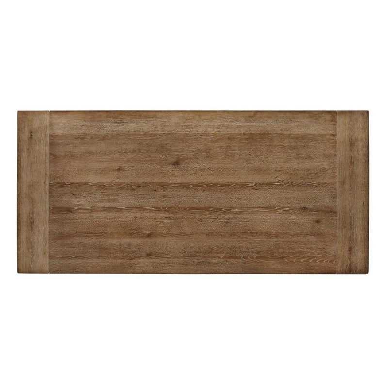 Leventis Dining Table, Weathered Oak Finish Acme