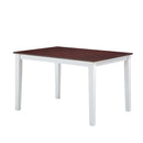 Green Leigh Dining Table, White & Walnut Finish Acme