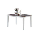 Green Leigh Dining Table, White & Walnut Finish Acme