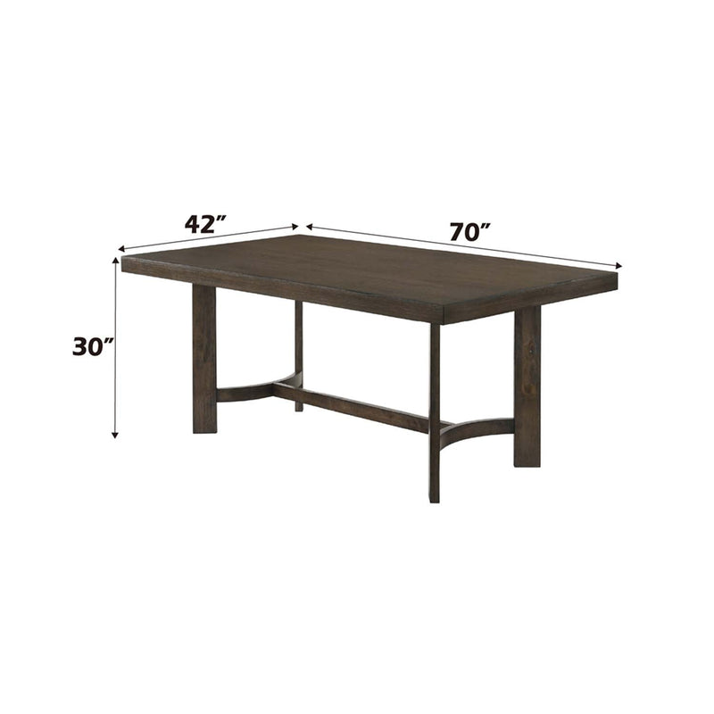 Farren Dining Table, Weathered Oak Finish Acme