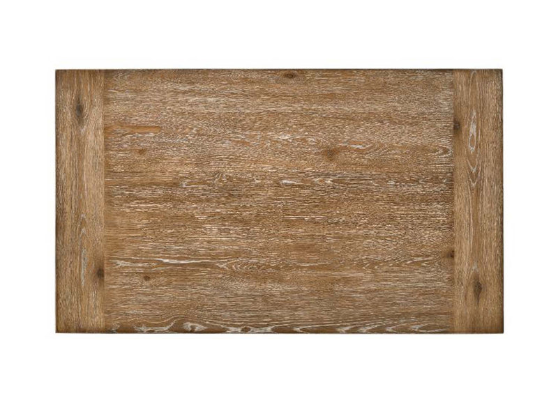 Farsiris Counter Height Table, Weathered Oak Finish Acme