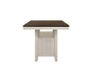 Tasnim Counter Dining Table, Oak & Antique White Finish Acme