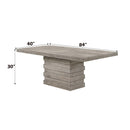 Faustine Dining Table, Salvaged Light Oak Finish Acme