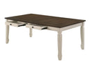 Fedele Dining Table, Weathered Oak & Cream Finish Acme