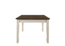Fedele Dining Table, Weathered Oak & Cream Finish Acme