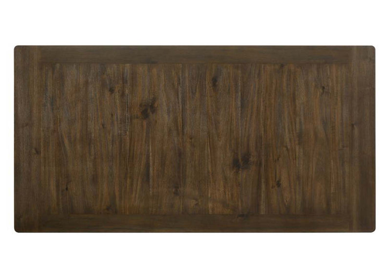 Fedele Dining Table, Weathered Oak & Cream Finish Acme