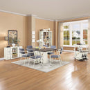 Cargo Dining Table, Antique Walnut & White Finish Acme