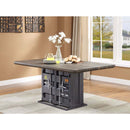 Cargo Dining Table, Antique Walnut & Gunmetal Finish Acme