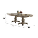 Chateau De Ville Dining Table, Antique White Finish Acme