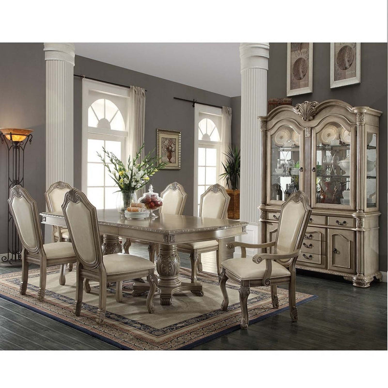 Chateau De Ville Dining Table, Antique White Finish Acme